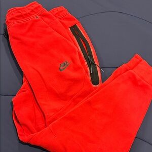 Red Mens Nike Tech Pants